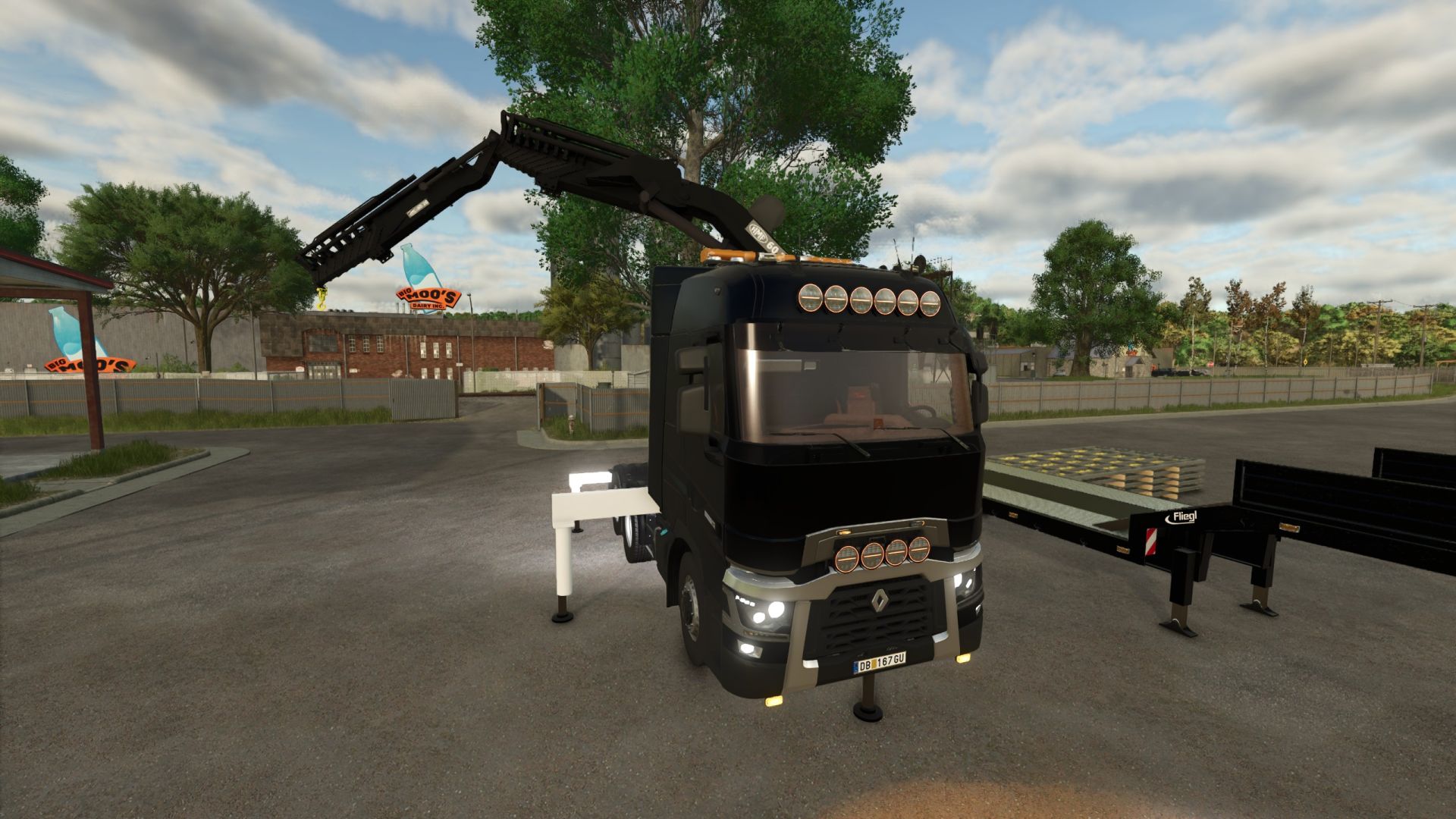 Renault T HMF 60 20 Kran + Fly jib