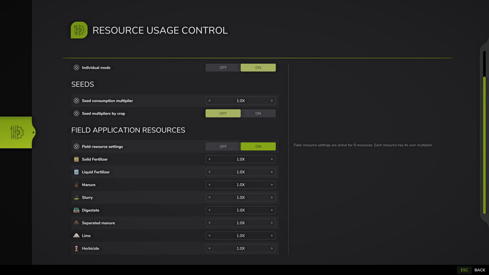 Resource Usage Control FS25 thumbnail 2