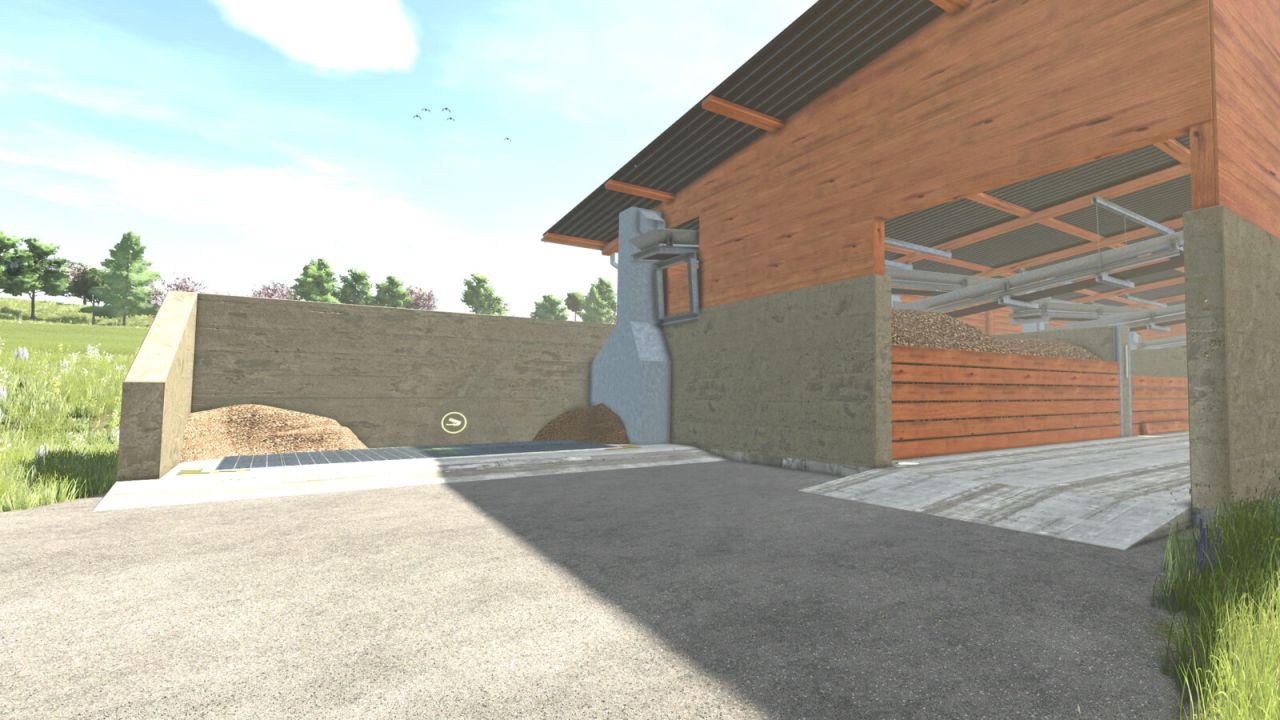 Stockage de racines/copeaux de bois