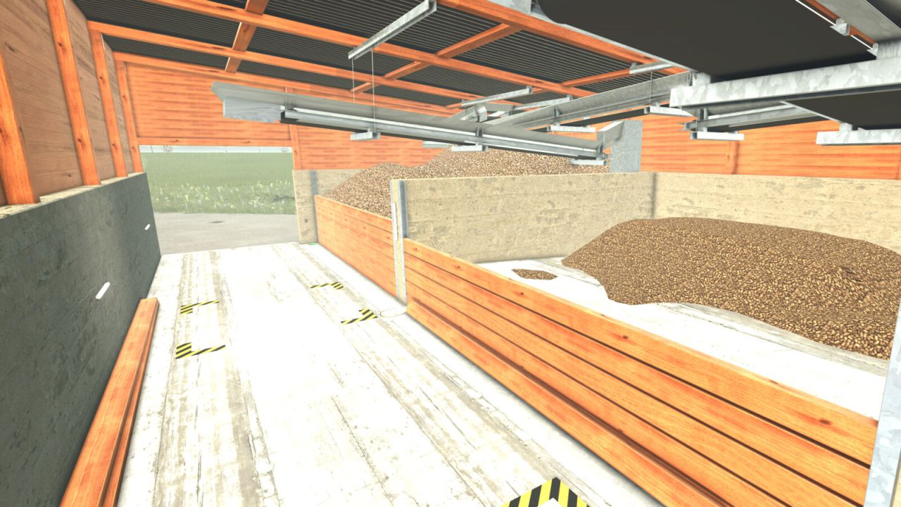 Stockage de racines/copeaux de bois