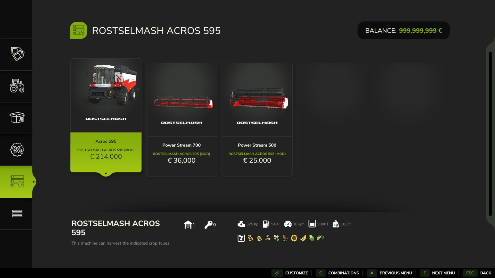 Rostselmash Acros 595