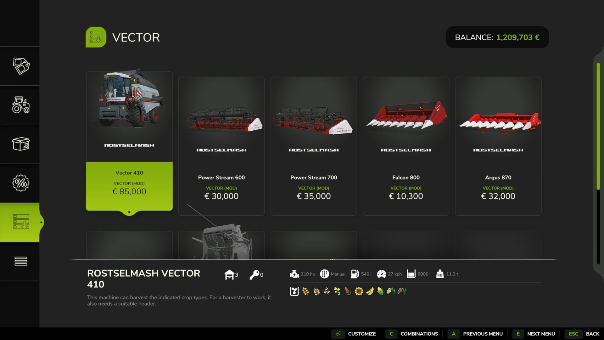 Rostselmash Vector 410 (2009-2023)