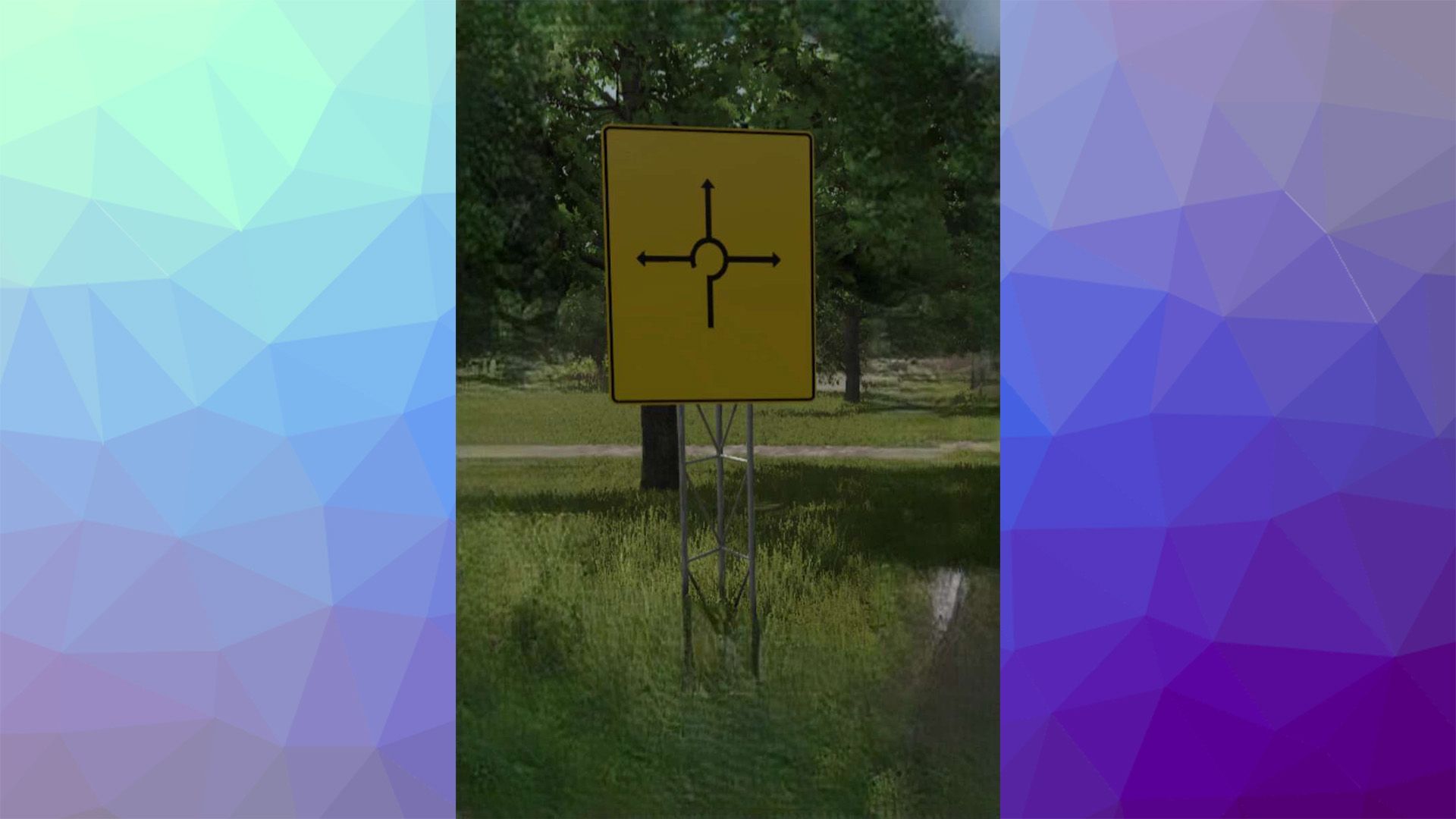 Roundabout texture for advance direction signs from the R5 Tool