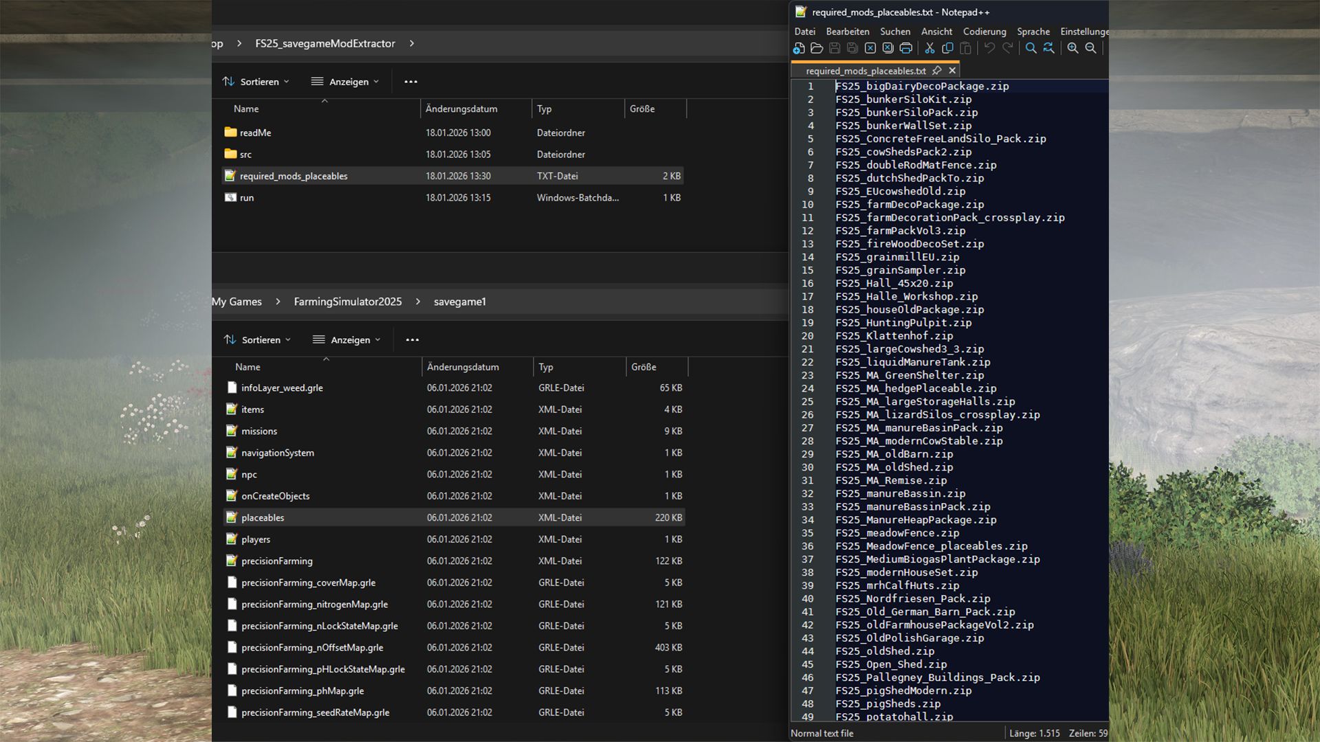 Savegame Mod Extractor