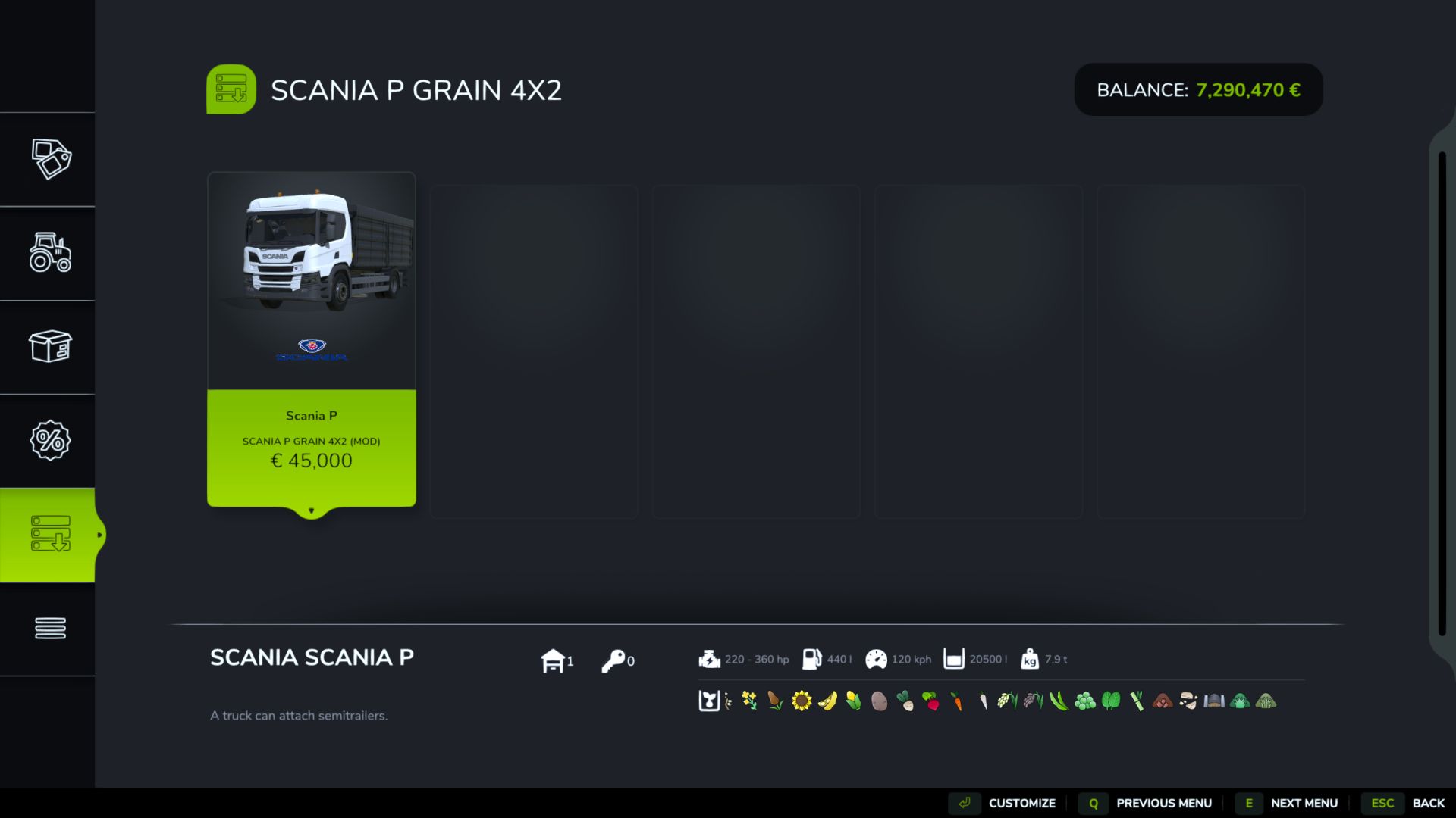 Scania P220/360-7L/9L