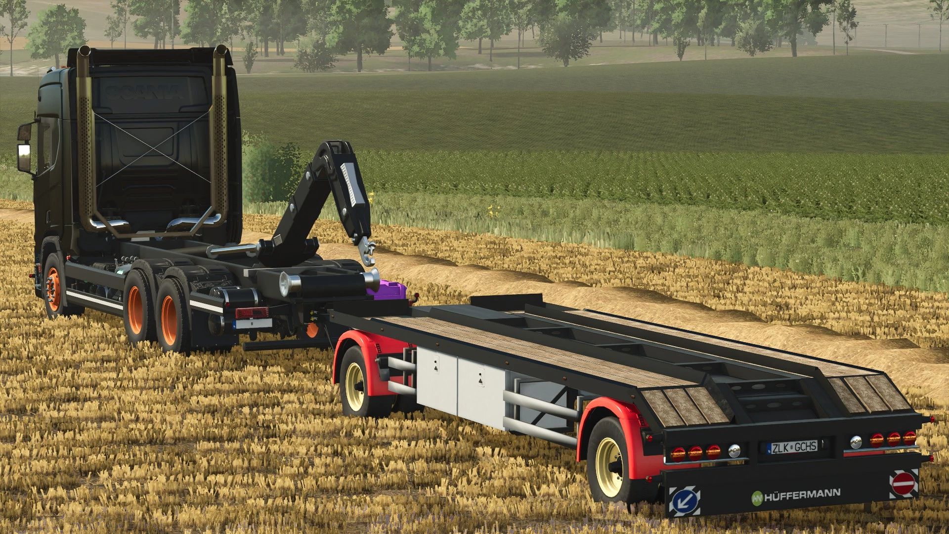 Scania R HKL & Hueffermann HKL Container Trailer
