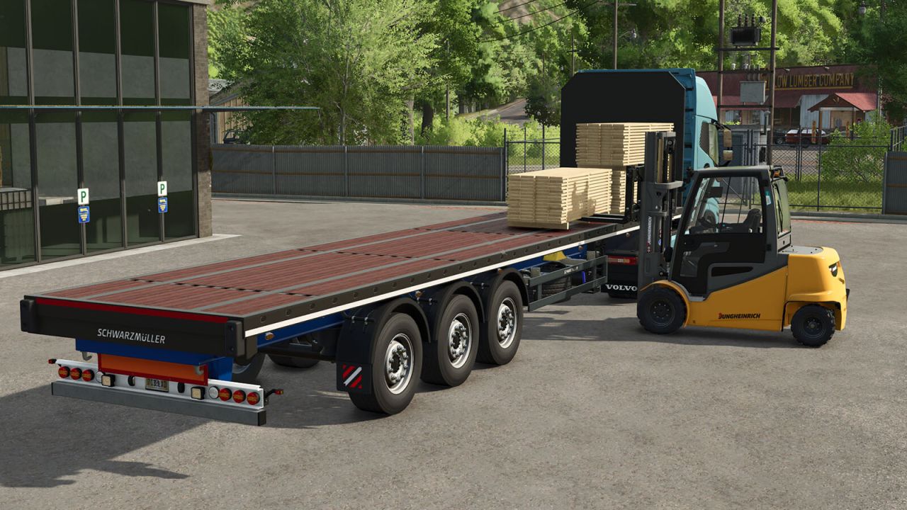 Schwarzmüller Flatbed-Sattelauflieger