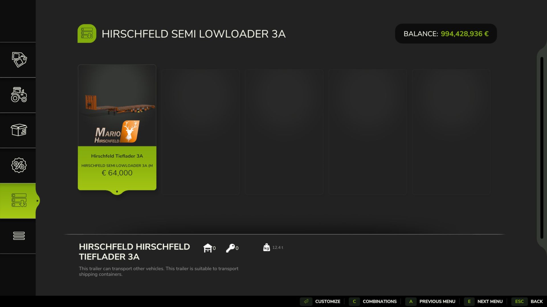 Переоборудование низкорамного трала Schwarzmüller – издание Hirschfeld