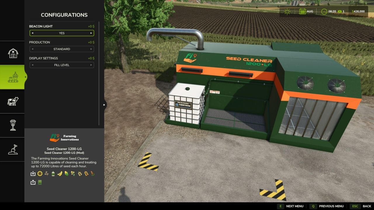 Pulitore per semi 1200-LG