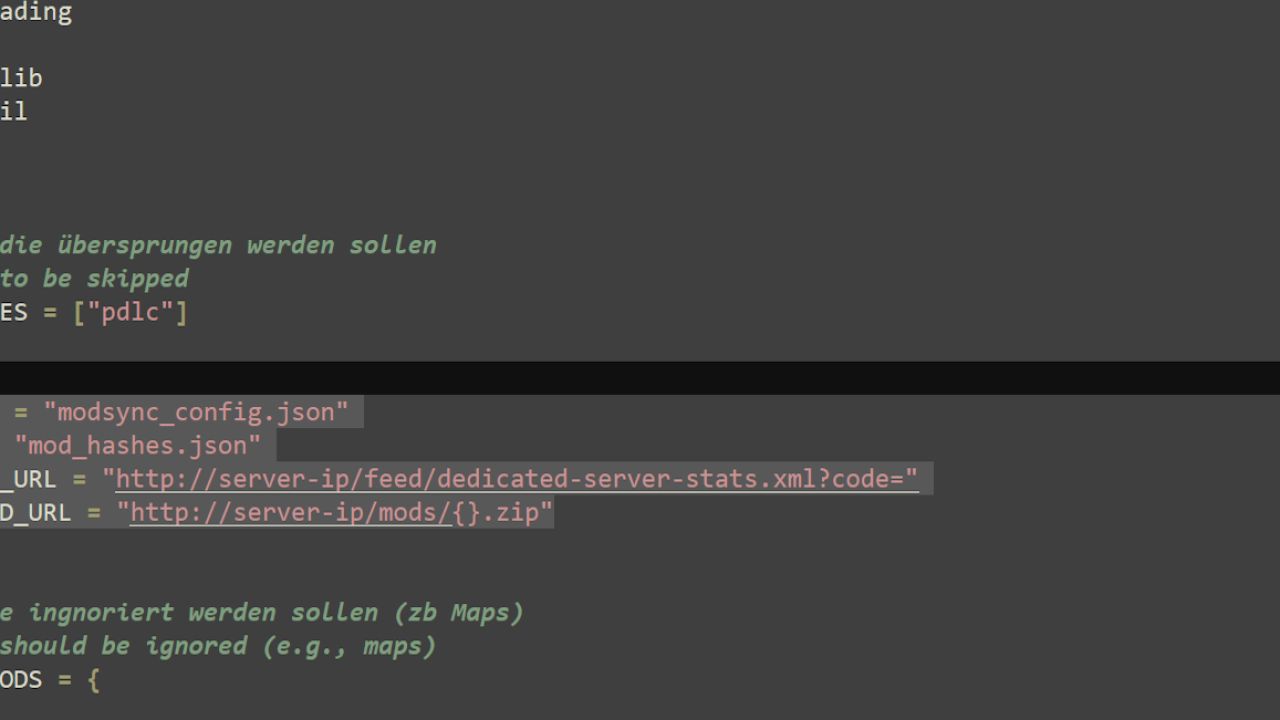 Self-synchronizing mod tool for server operators