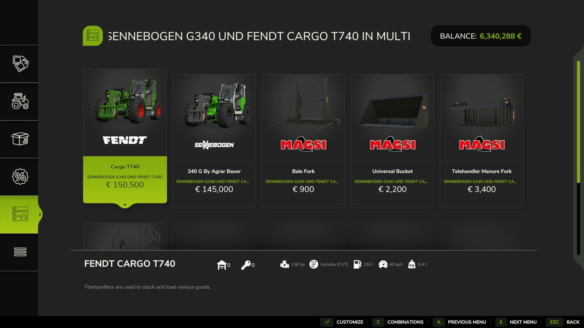 Sennebogen G340/Fendt Cargo T740