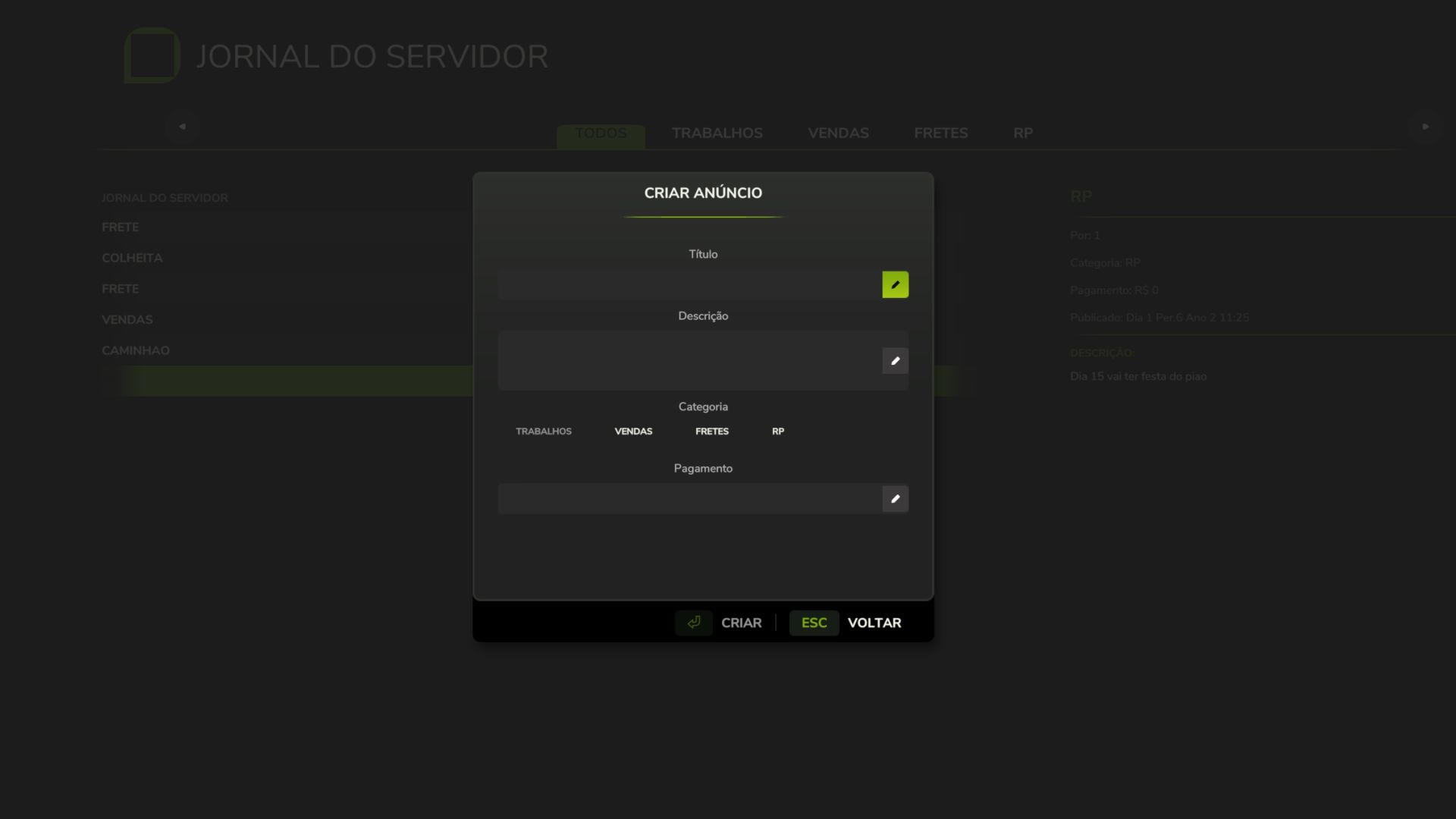 Journal du serveur
