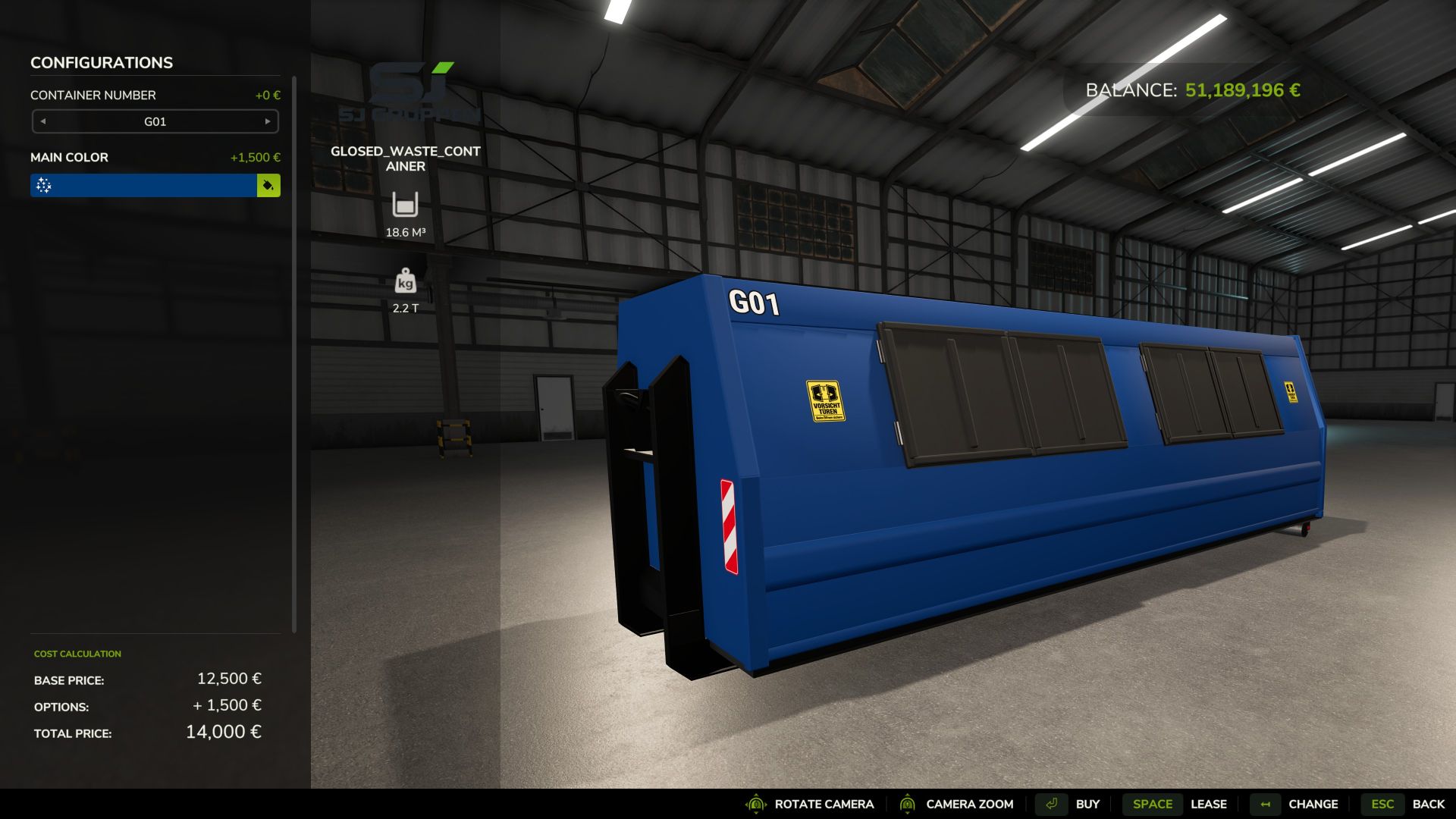 SJ Group Geschlossener Abfallcontainer HKL