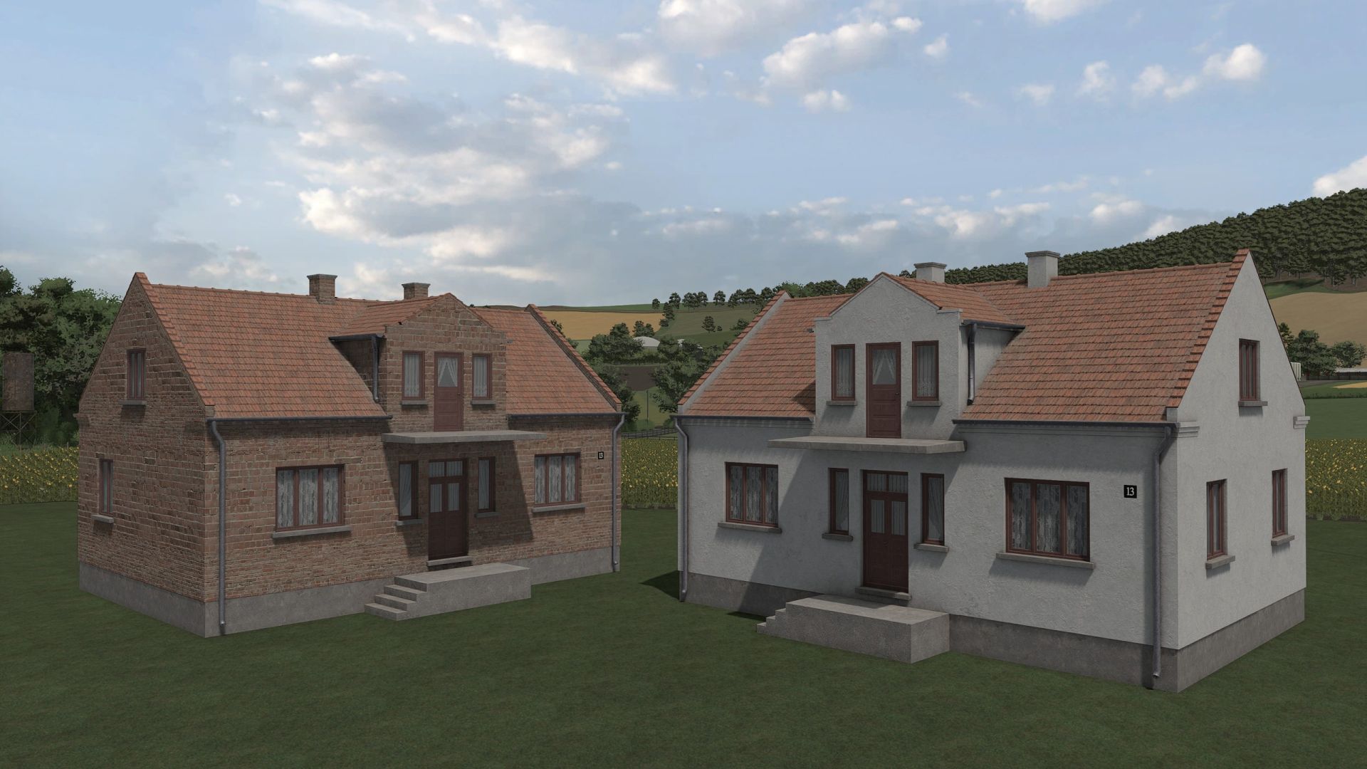 Paquete de pequeñas casas de campo