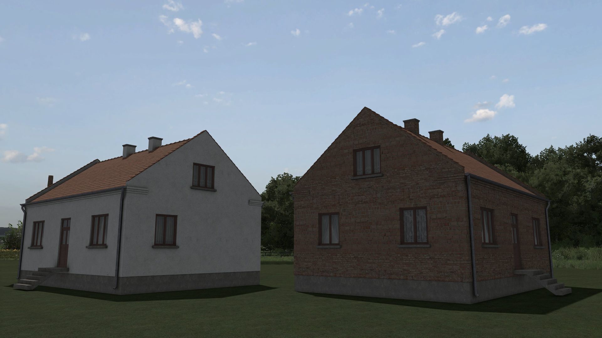 Paquete de pequeñas casas de campo