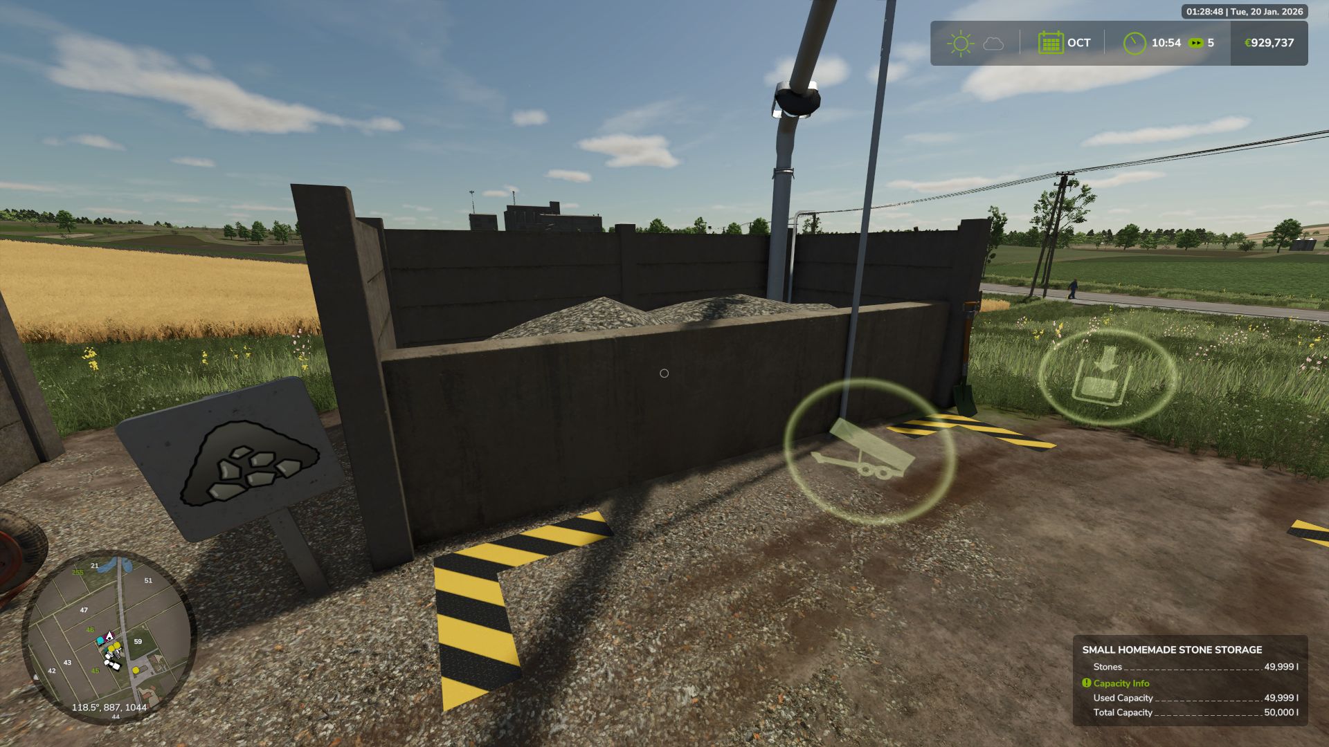 Kleine handgemaakte stenen silo