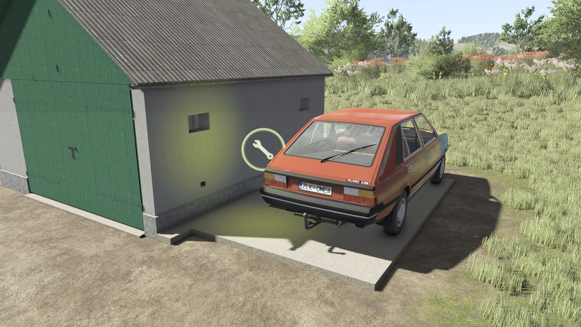 Small old vehicle workshop