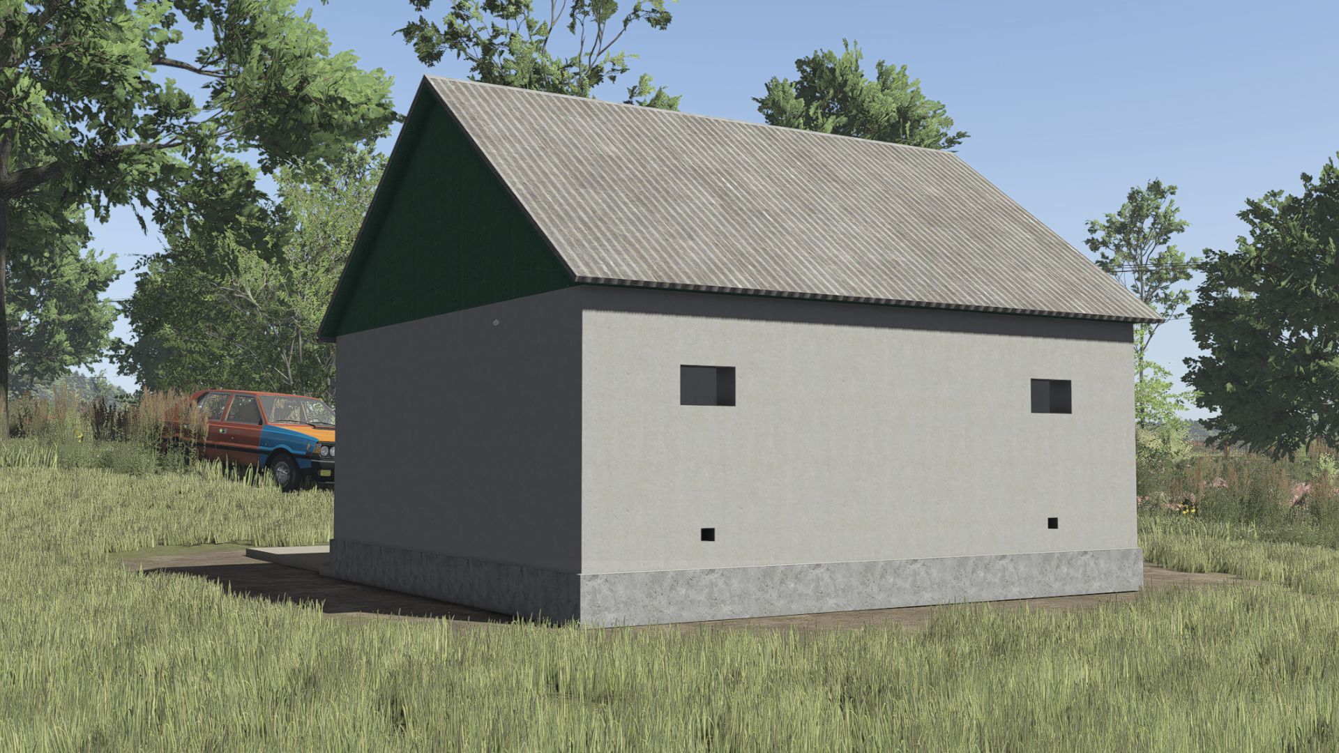 Small old vehicle workshop