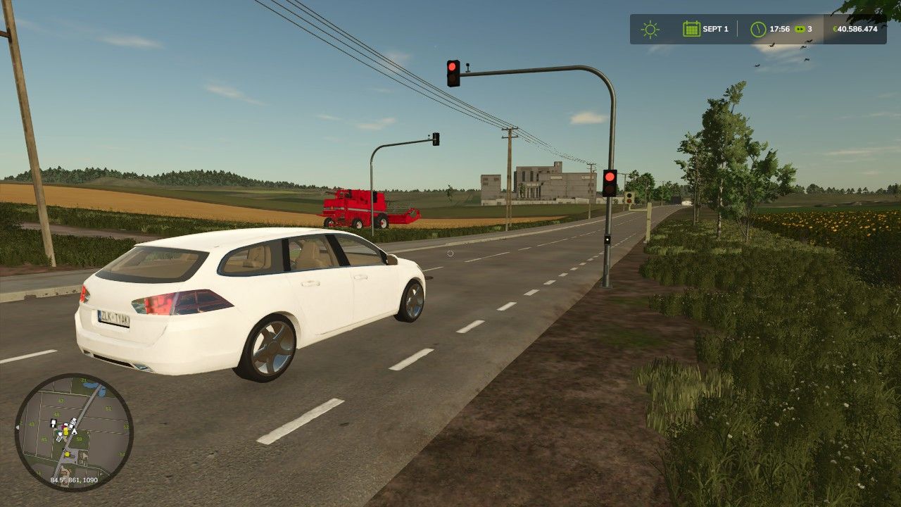 Klein oranje-rood verkeerslicht