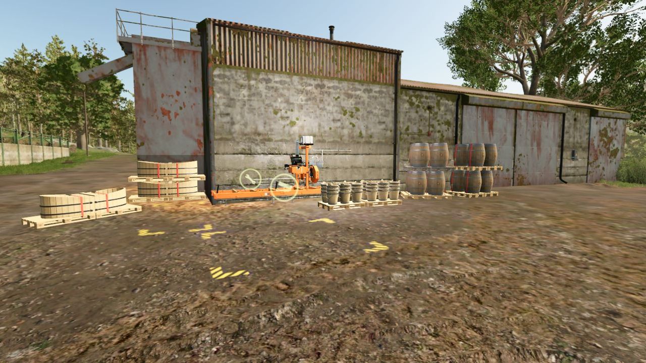 Pequena serraria posicionável