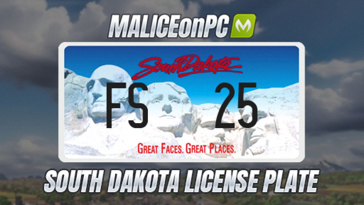 South Dakota License Plate