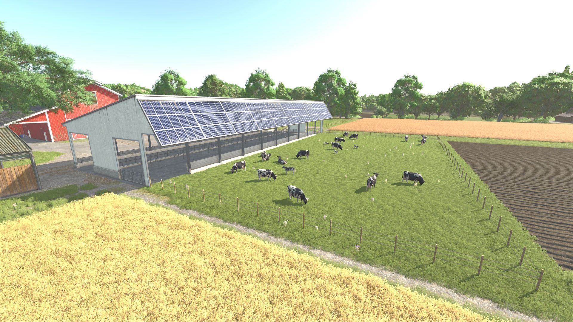 Étable à vaches multicolore spéciale