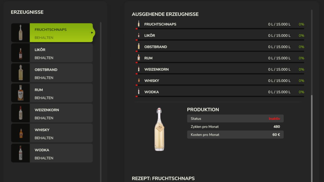 Spirits production pack