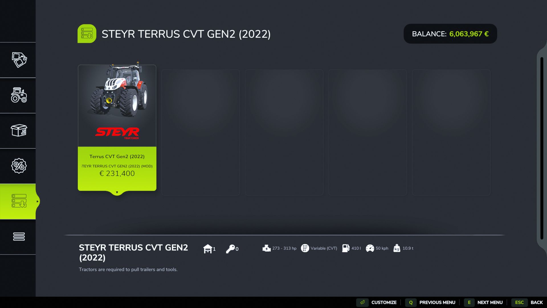 Steyr Terrus CVT Gen2 Reworked