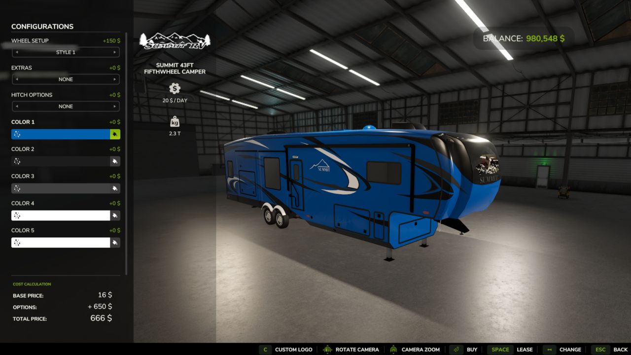 Summit 43ft 5th Wheel Camper