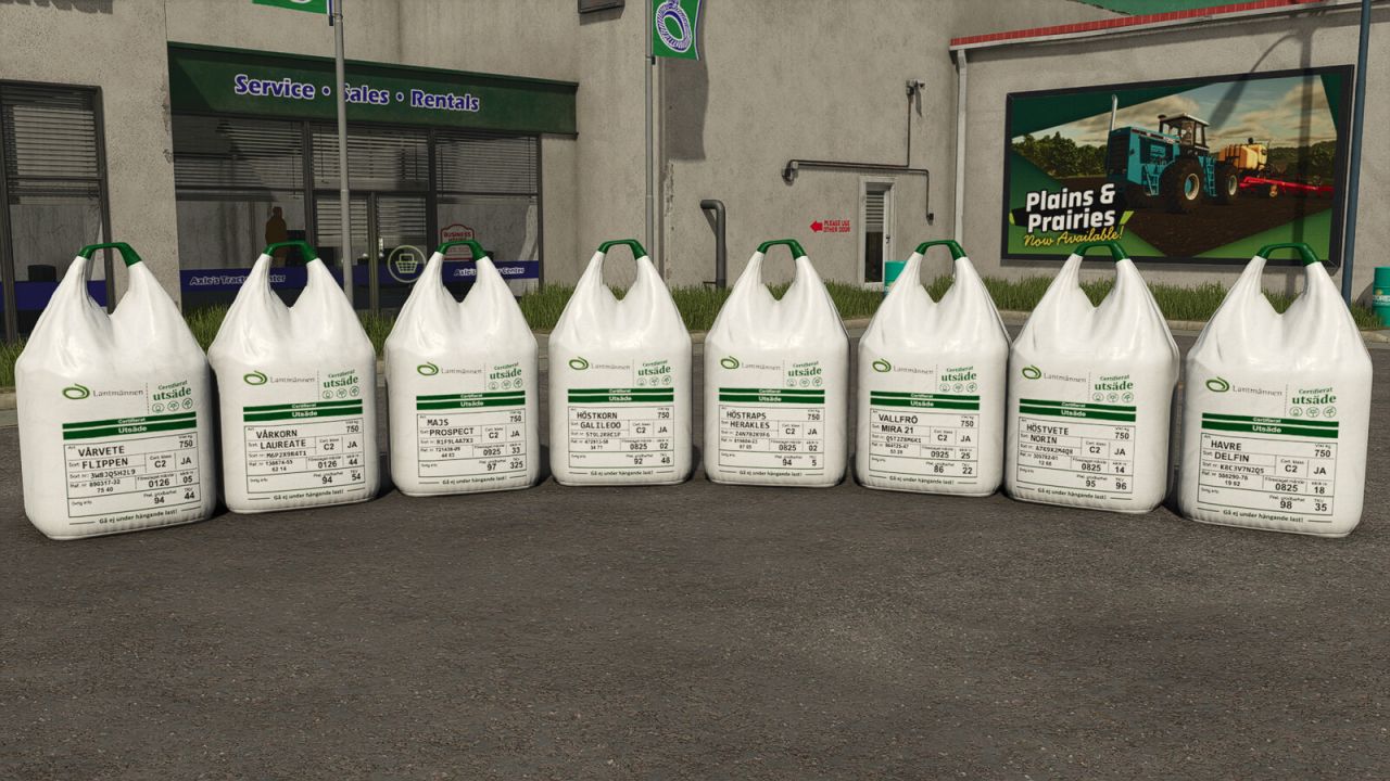 Sacos de sementes suecos