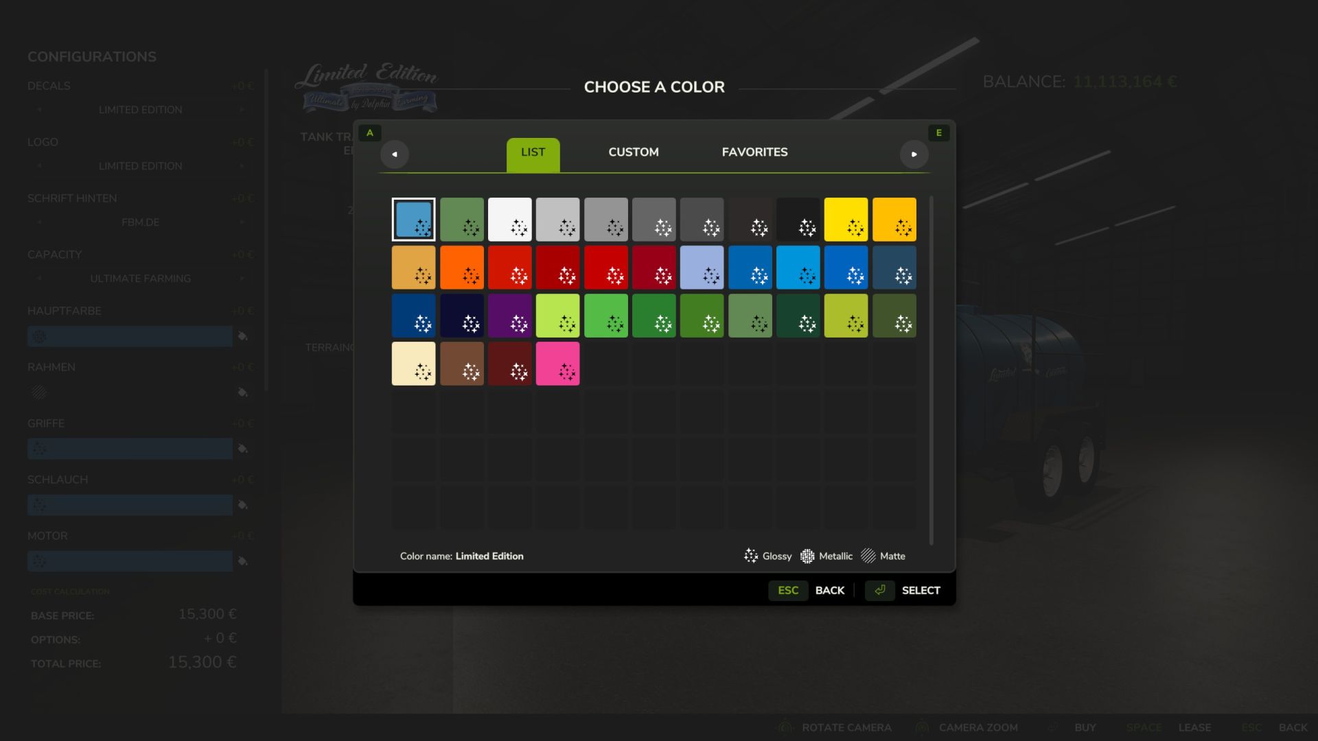 Tankanhänger Limited Edition