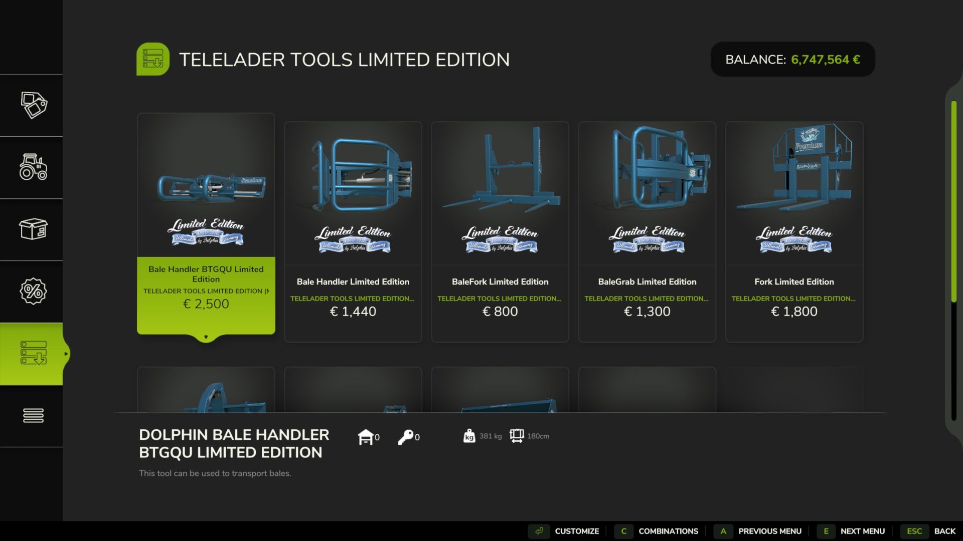 Telehandler Tools Limited Edition