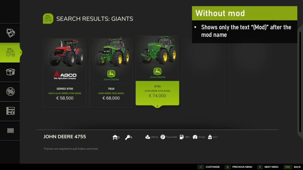 TidyShop: ModTitles