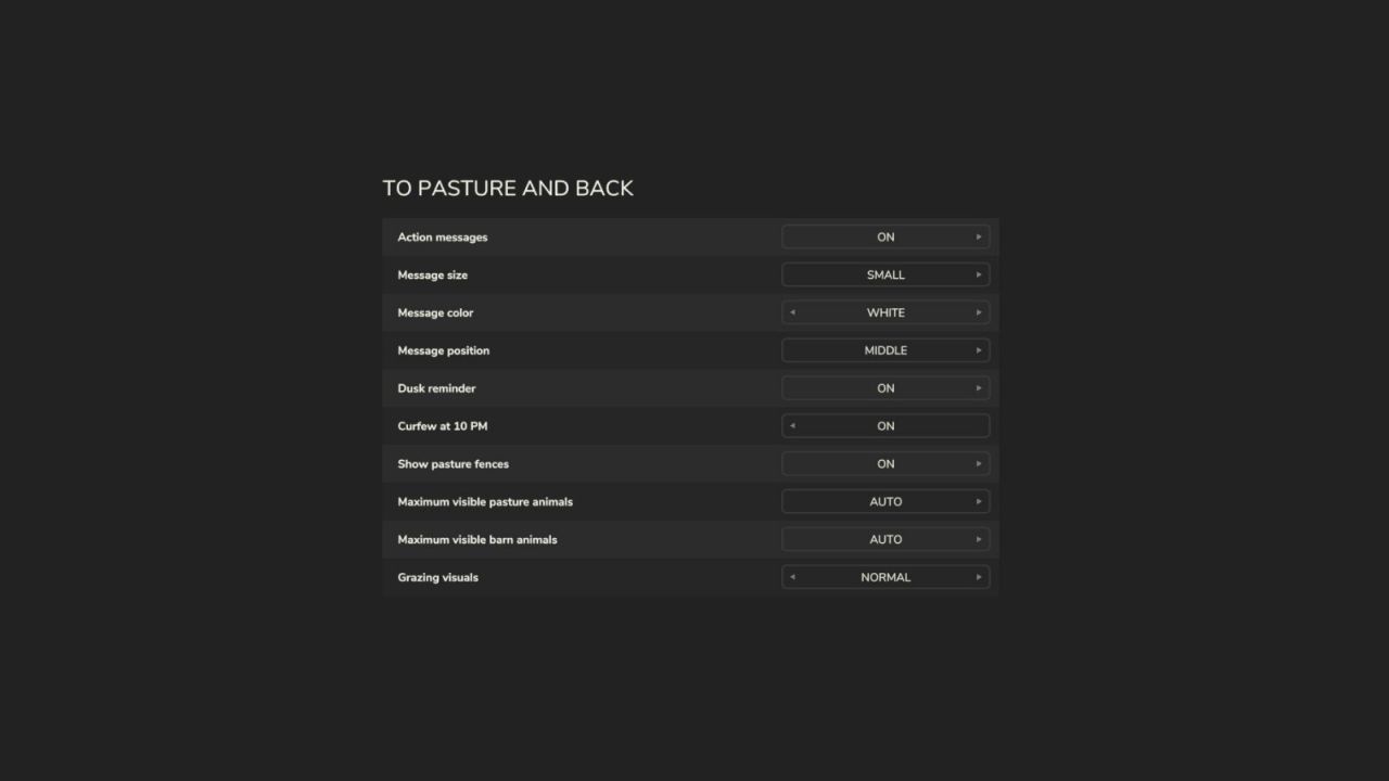 To Pasture And Back