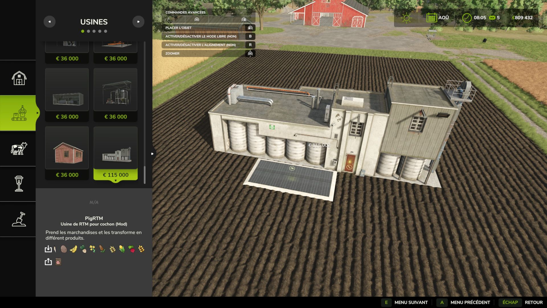 Total mixed ration factory for pigs