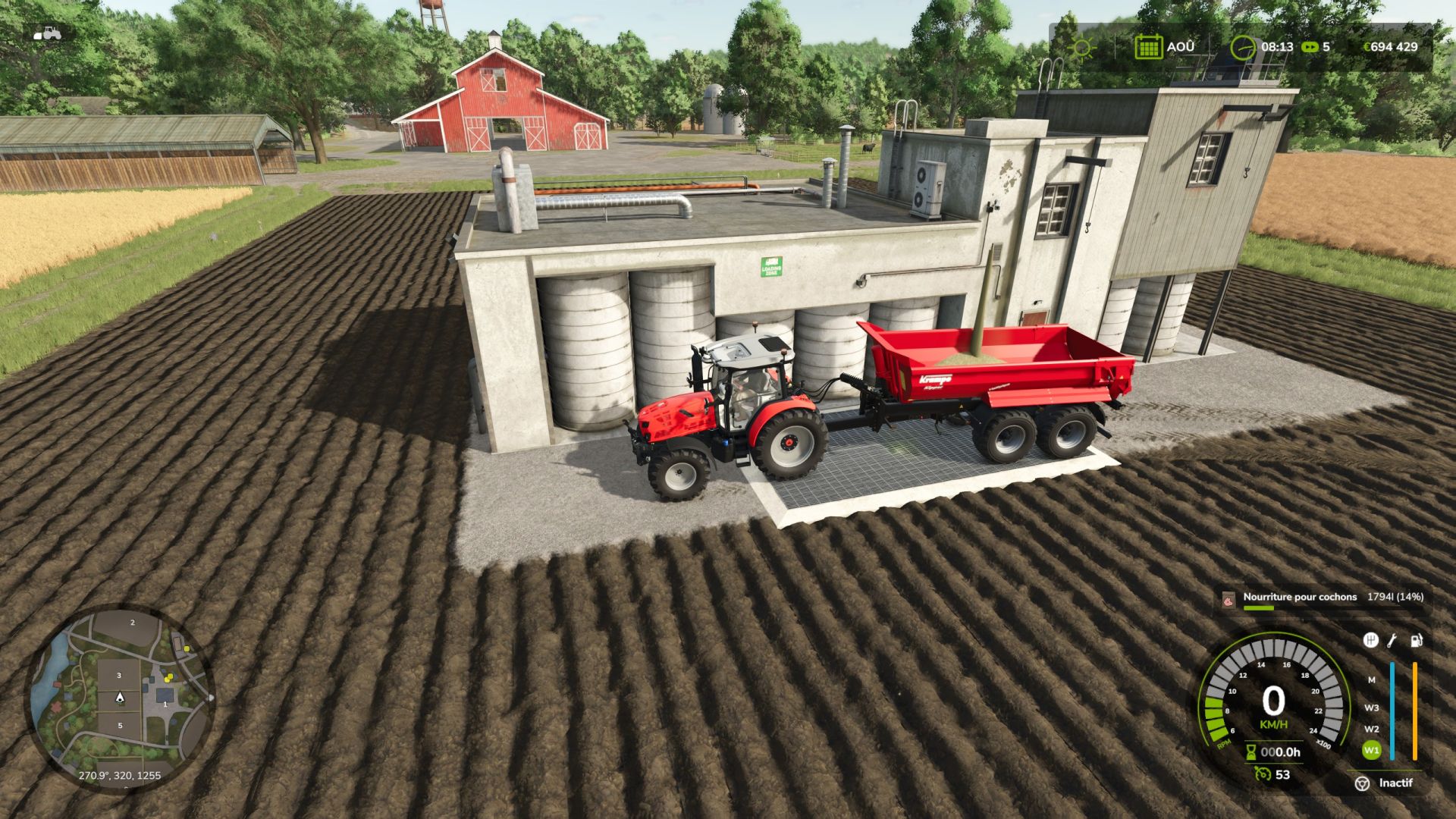 Usine à ration totale mélangée pour cochons
