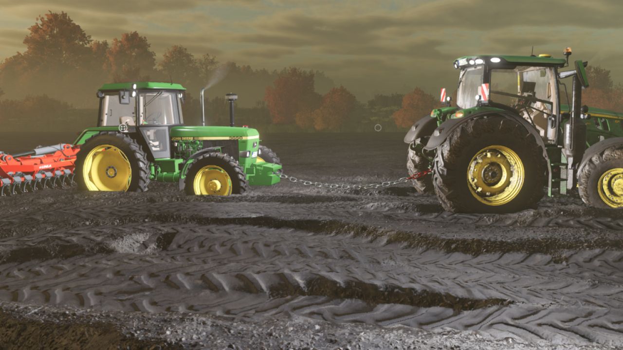 Tow chain with tractor storage