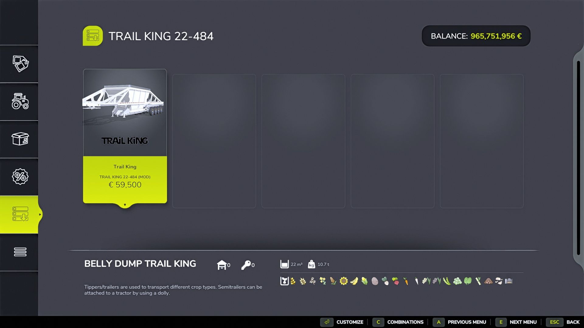 Trail King Belly Dump