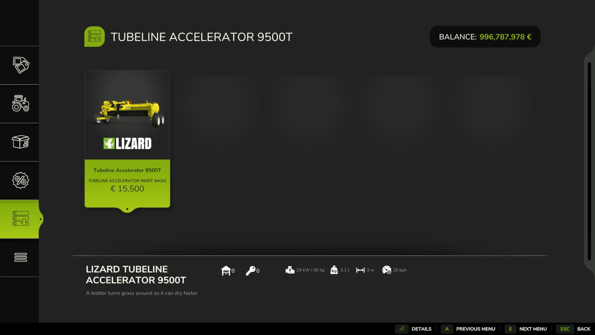 Tubeline Accumulator 9500T