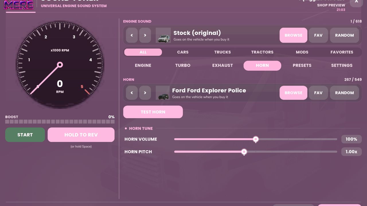 Sintonizzatore audio universale