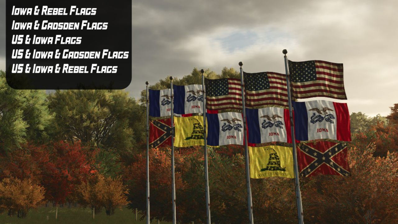 ABD ve Iowa Flags Pack