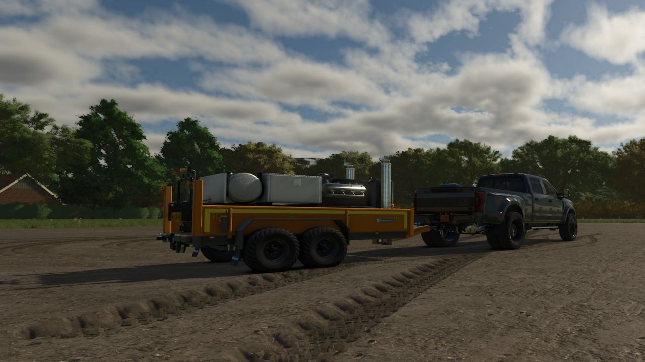 V8 Motor station trailer