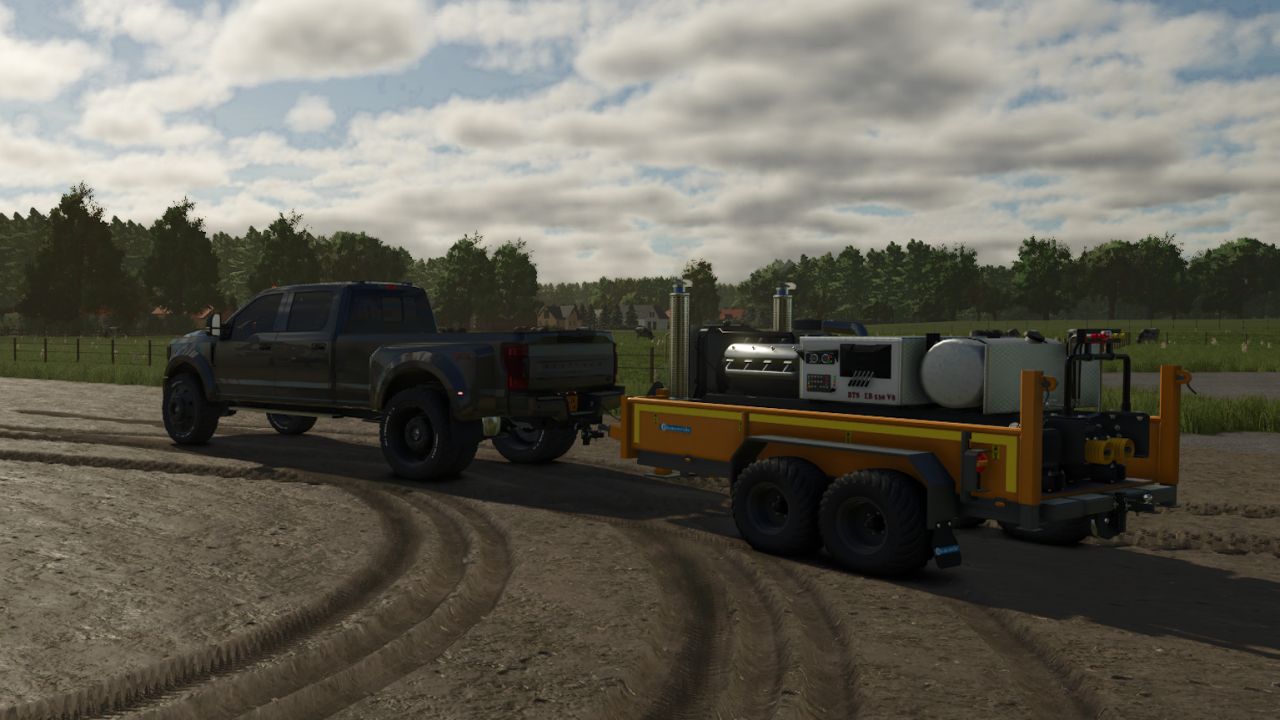 V8 Motor station trailer