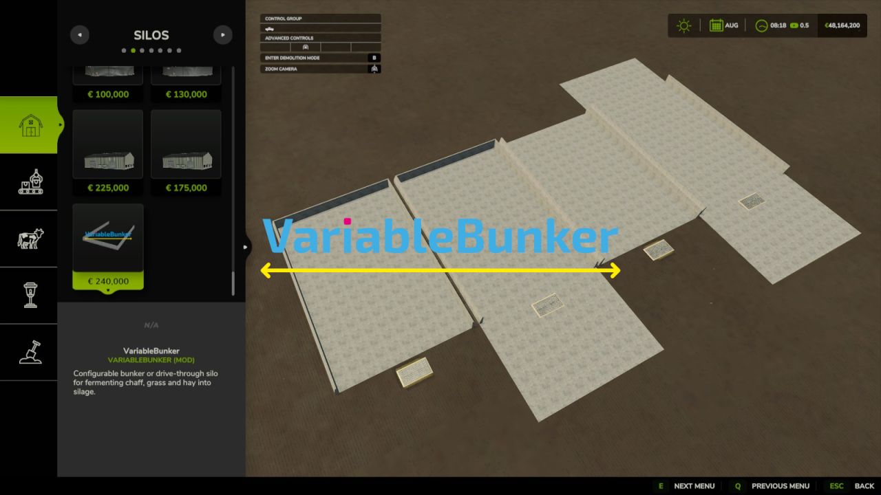 Variables Fahrsilo