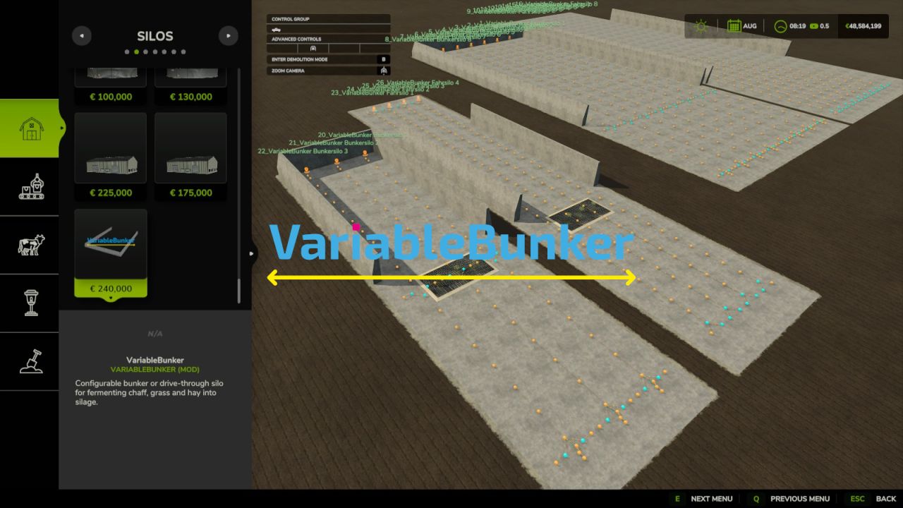 Variables Fahrsilo