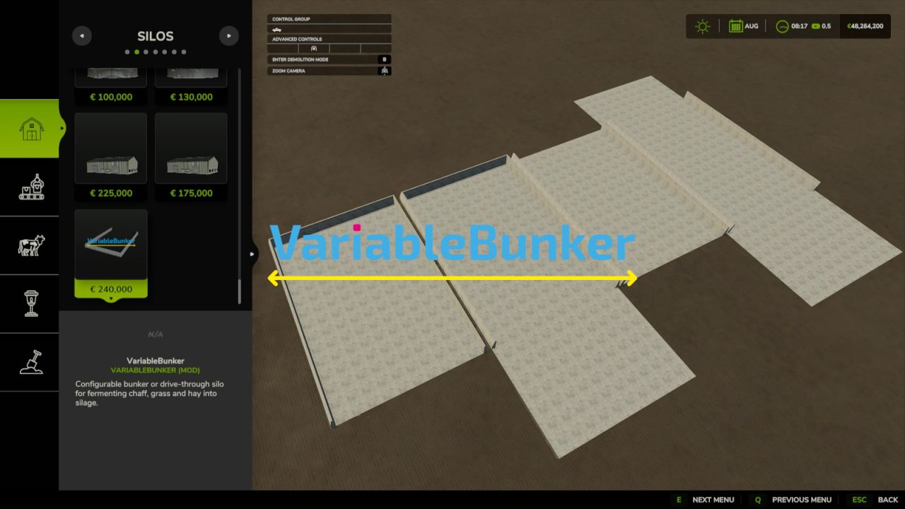 Variables Fahrsilo
