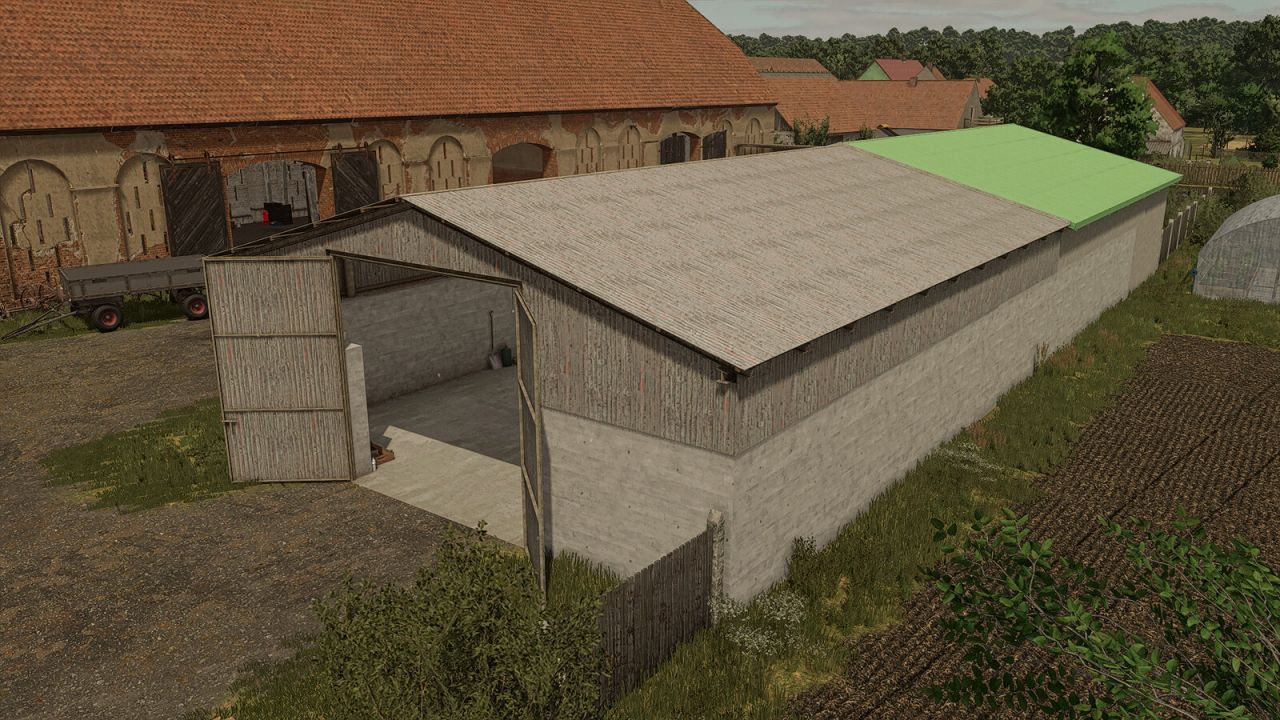 Groentekoelopslag met een graanopslagloods