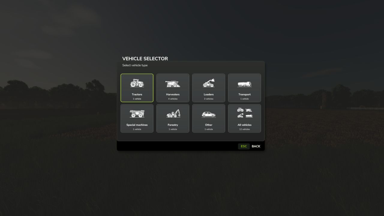 Vehicle Selector