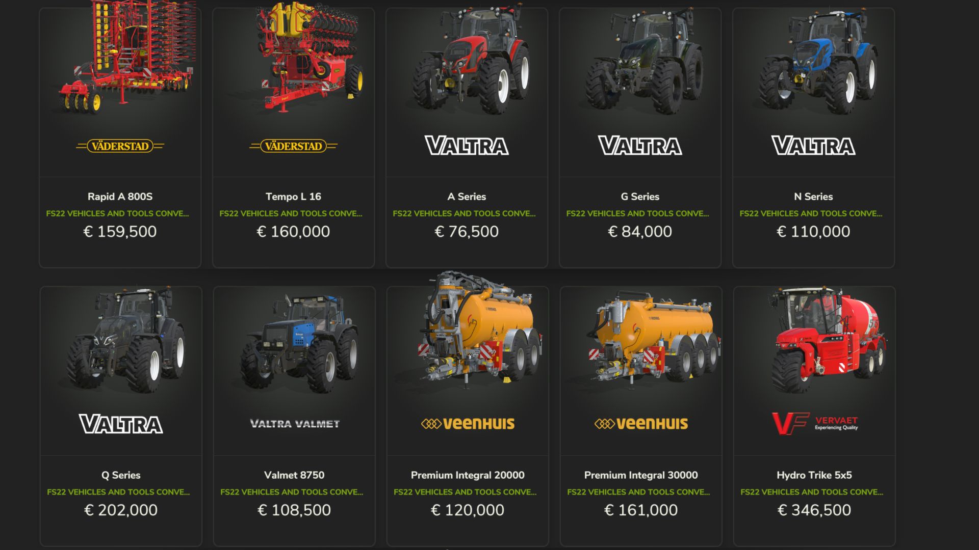 Vehicles and Tools Pack V-Z