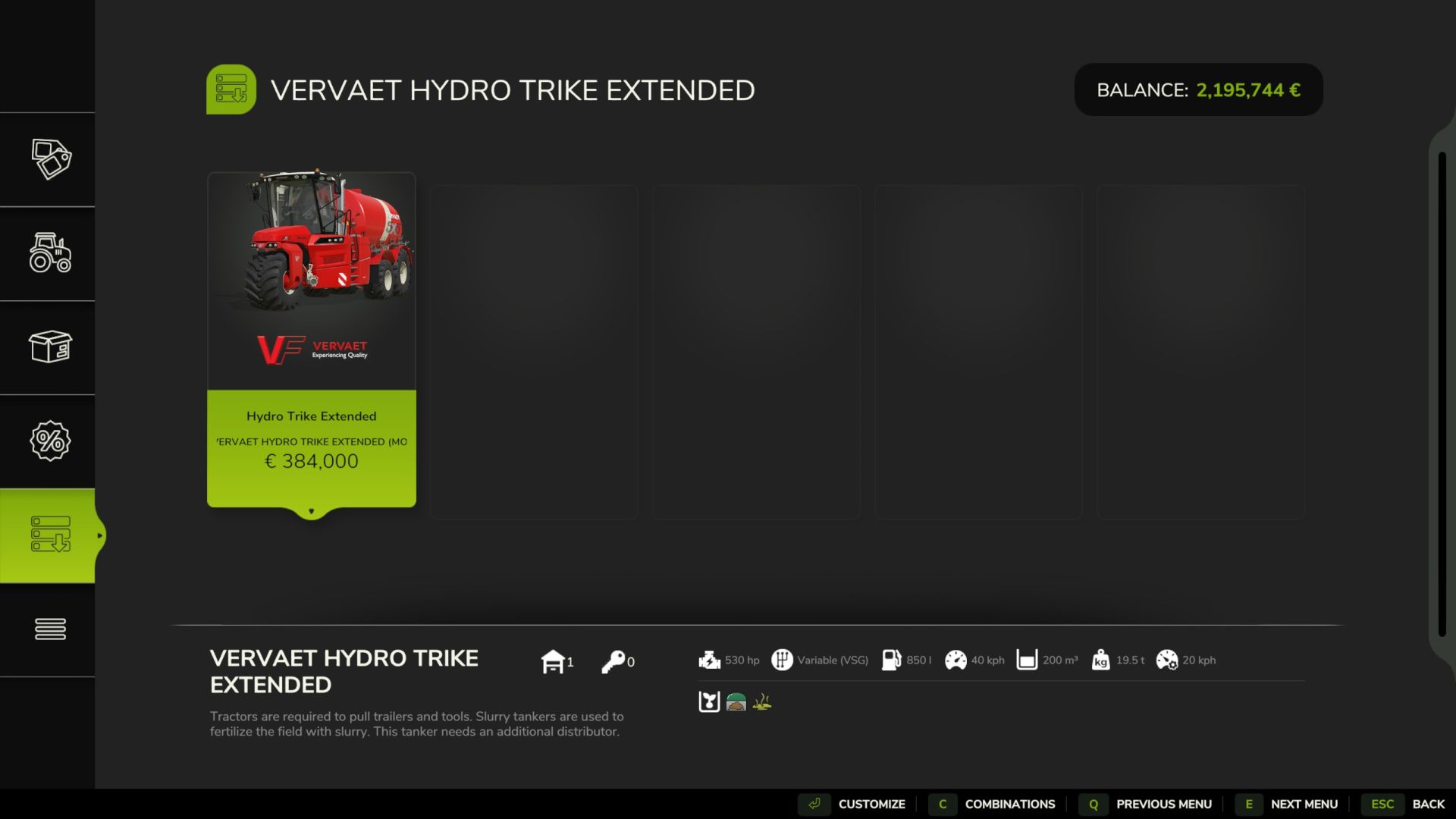 Vervaet Hydro Trike Extended